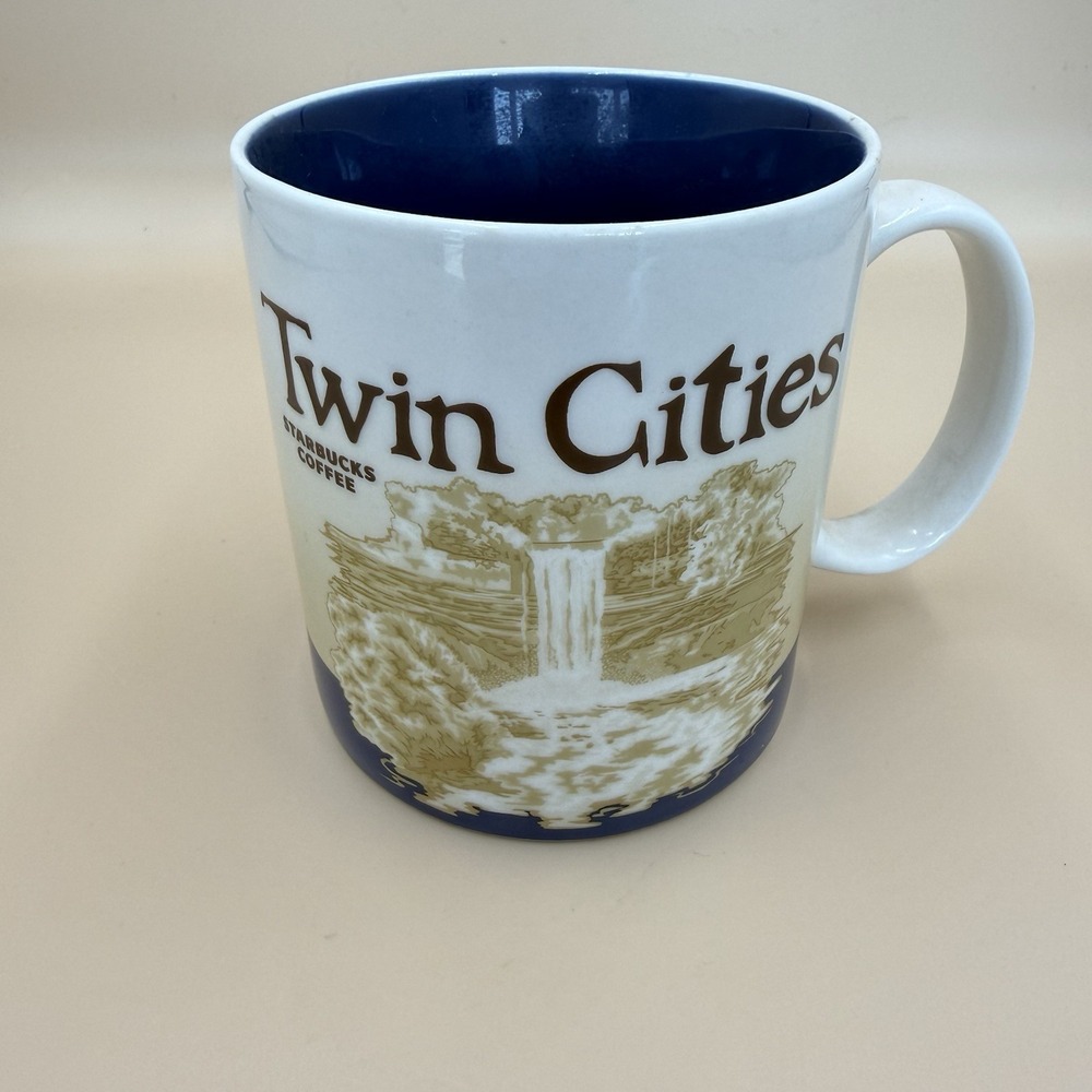 Starbucks Twin Cities Global Icon Collector Series 16oz Coffee Mug Cup 2011 Blue